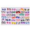 Fruit earrings, set with bow, 100 pair, flowered