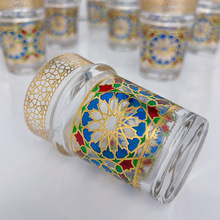 现货跨境12件套摩洛哥玻璃杯阿拉伯餐厅水杯中东沙特咖啡杯红茶杯