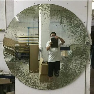 黑点仿古镜黑印仿古镜凹凸玻璃仿古镜黑边弧形玻璃仿古镜凹凸面镜