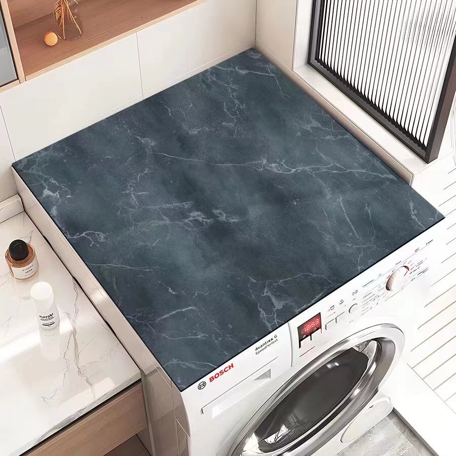 Cojín de lavadora de tambor cubierta de polvo microondas refrigerador techo protector solar tela sin lavado estilo de barro de diatomeas de corte