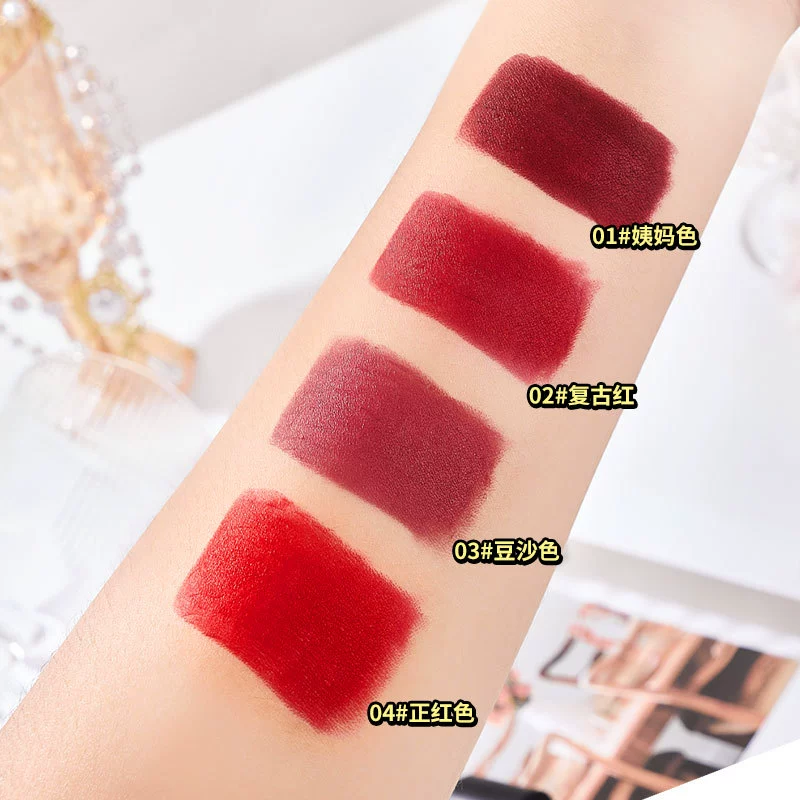 Здесь нужен перевод одного элемента: "Lipstick official website genuine long-lasting non-stick cup moisturizing matte light matte color lock lipstick wholesale"
