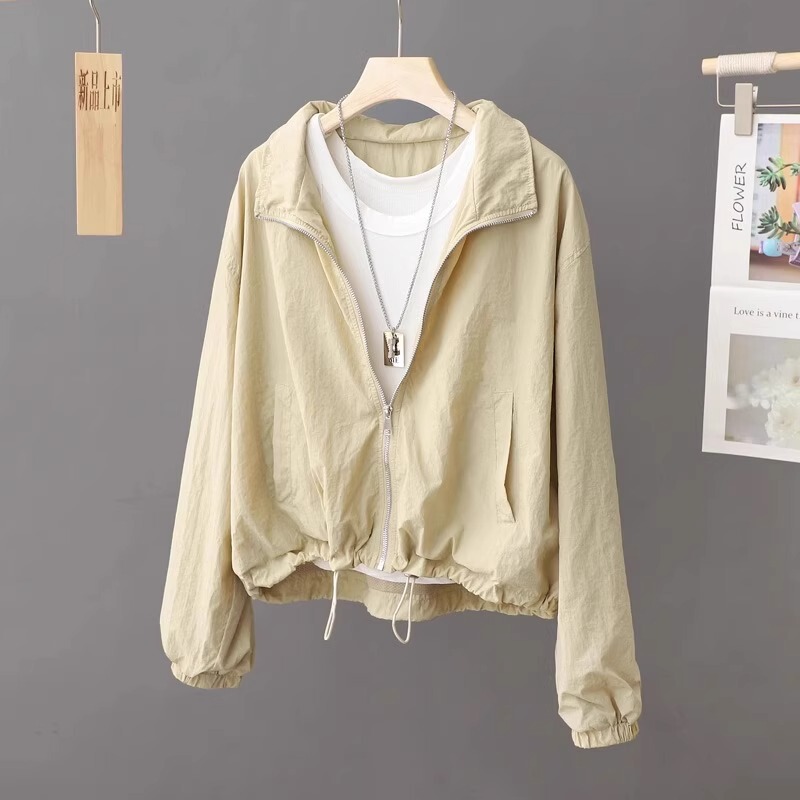 Sun Protection Clothing Short Jacket Jacket for Women 2025 Summer New Style Small Casual Lightweight Stand-Up Collar Jacket Top