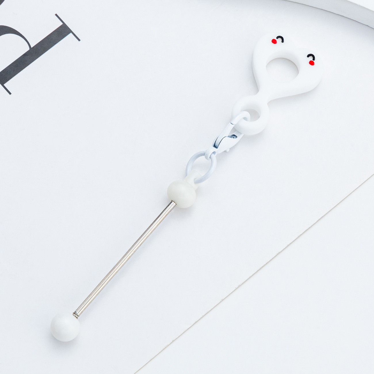 Nuevo diy sonriente cuentas de silicona taza de agua colgante de paja adecuado para 8 - 10mm colgante de silicona al por mayor