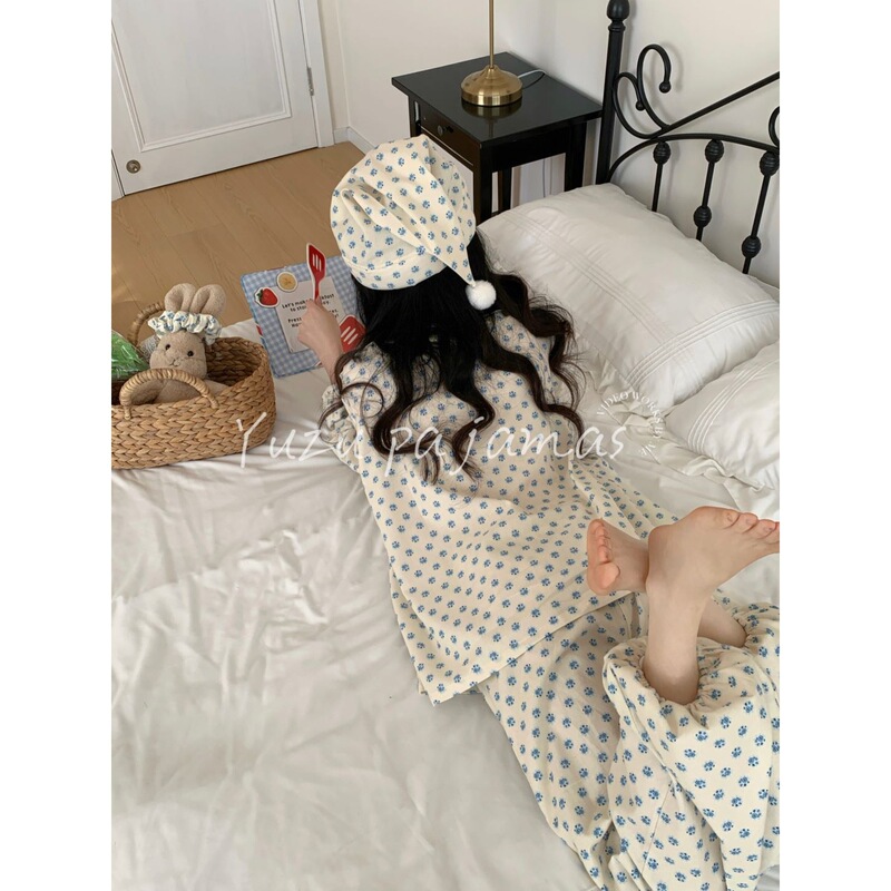 Spring and Autumn New Style Cloud Cotton Doll Collar Pajamas for Women, Long-Sleeved Loose-Fitting Internet Celebrity Loungewear, Sweet Student Outfit Set for Women Spring and Autumn New Style Cloud Cotton Doll Collar Pajamas for Women, Long-Sleeved Loose-Fitting Internet Celebrity Loungewear, Sweet Student Outfit Set for Women
