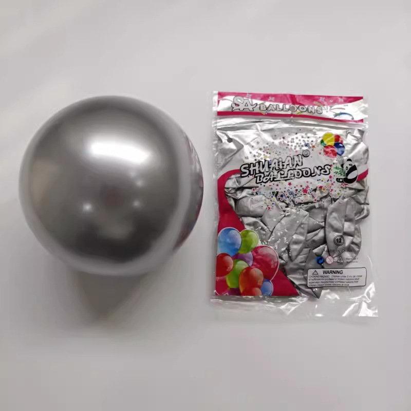 Shuai An Globo de metal de 10 pulgadas Globo de látex de cromo nacarado Fiesta de cumpleaños Decoración de boda 50 piezas