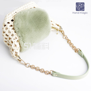 PU leather decorative pattern bag chain handle handbag with portable transformation replacement single shoulder strap handmagicDIY accessories
