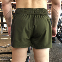 Sports fitness shorts quick-drying thin three-quarter pants muscle men brothers squat training pants elastic quick-drying pants summer