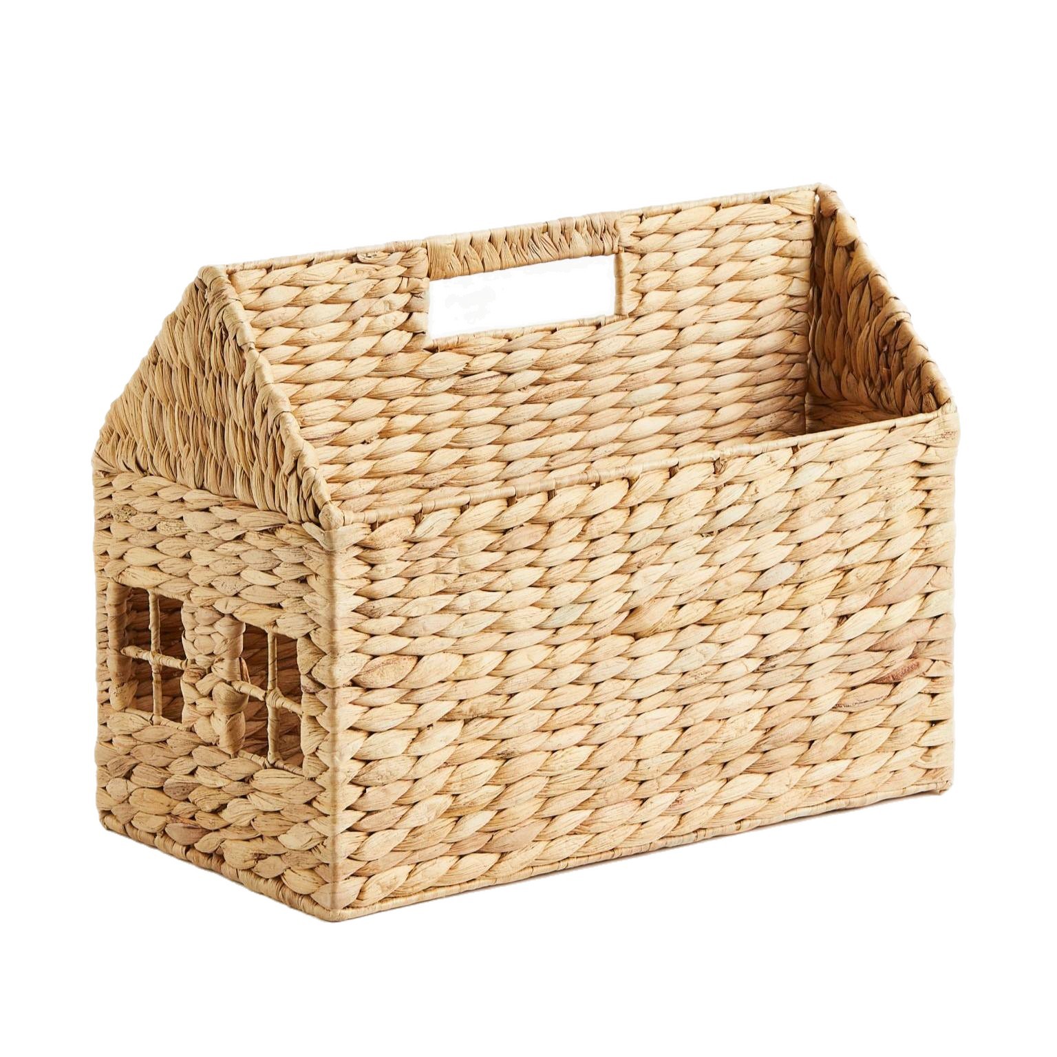 Casa de tela de caña personalizada forma de revista calabaza grasa trenzada cesta de almacenamiento casa de modelado decoración cesta de almacenamiento de libros