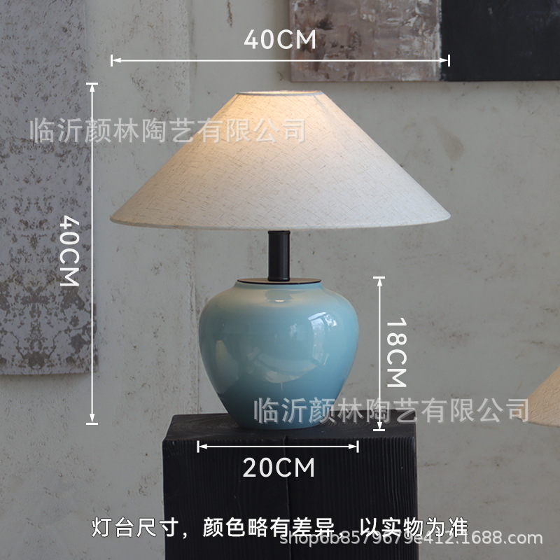 Lámpara de escritorio de arte lámpara de cabecera lámpara de cerámica lámpara de cerámica lámpara de escritorio de estilo medieval lámpara de escritorio blanca decoración lámpara de atmósfera
