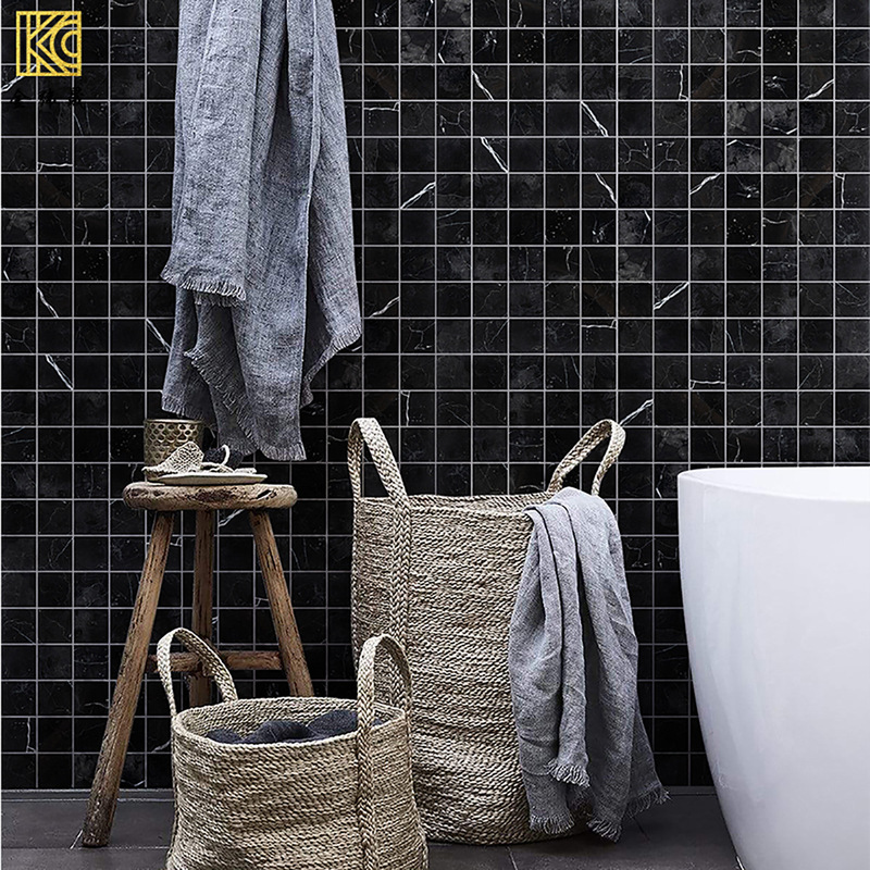 Light Luxury Villa Black Bathroom Stone Marble Mosaic Tiles Bathroom Kitchen Corridor Floor Tiles Background Wall Light Luxury Villa Black Bathroom Stone Marble Mosaic Tiles Bathroom Kitchen Corridor Floor Tiles Background Wall