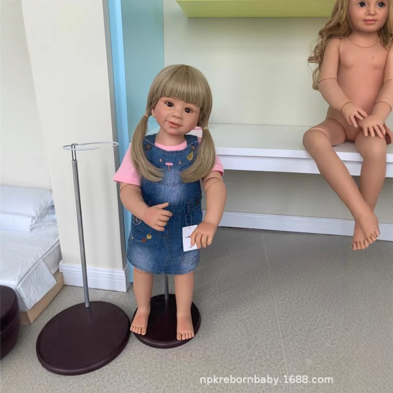 Muñeca de simulación modelo de ropa para niños grandes 80cm muñeca conjunta de pegamento completo 2 años de edad modelo de ropa para niños