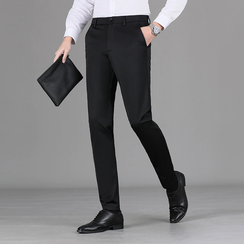 Брюки Fat Brother 2022 на весну, лето, осень и зиму Мужские узкие брюки Прямые штанины со средней талией, эластичные повседневные брюки больших размеров