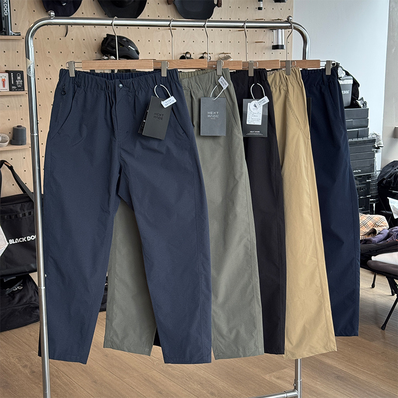 Mountain-Style Outdoor Unisex Windproof, Water-Repellent, Wear-Resistant Triangle Logo Versatile Straight-Leg Pants Plaid Casual Pants for Men