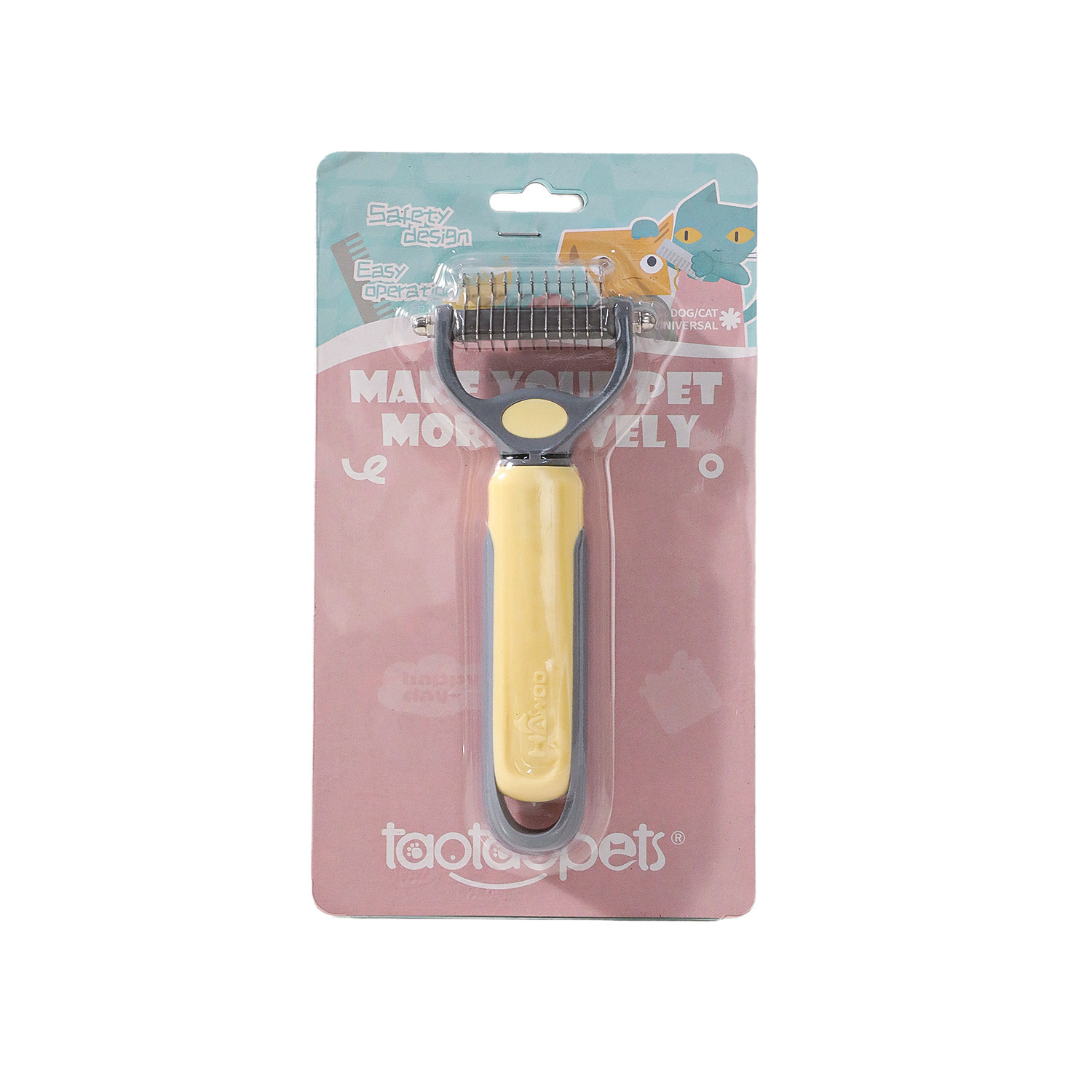 Peine de nudo abierto para mascotas simple de segunda generación de blackshell Peine de rastrillo para mascotas Peine anti-nudo para mascotas