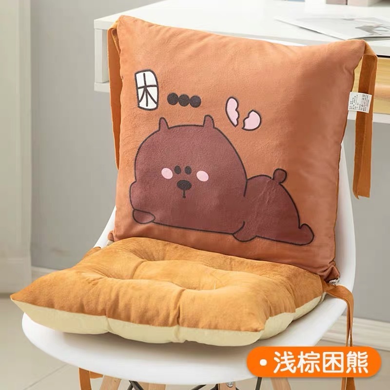 漫画風一体型クッション椅子背もたれ一体型オフィス学生教室厚手座布団お尻クッションかわいい|undefined