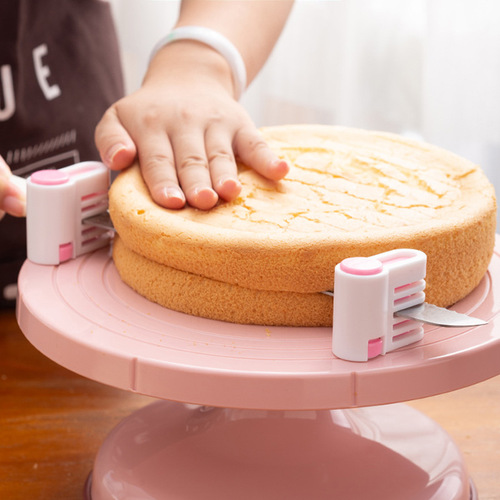 Baking gadgets stainless steel spring cake slicer bread layering auxiliary divider toast slicer