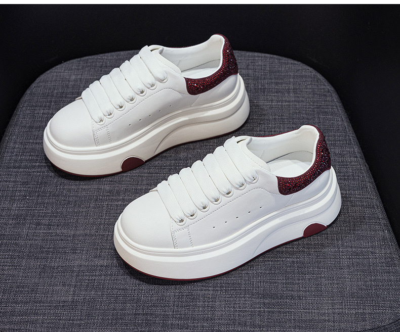 Giày sneaker nữ đế dày kiểu Hàn Quốc hình trái tim, cổ thấp, phong cách thời trang mùa xuân 2026 — M2806 màu đỏ, M2806 màu be, M2806 màu đen chi tiết 15