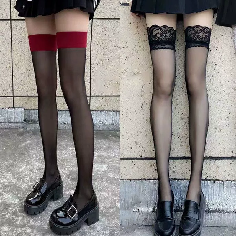 Тонкие кружевные колготки с бантом, гольфы-монок, sexy high boots