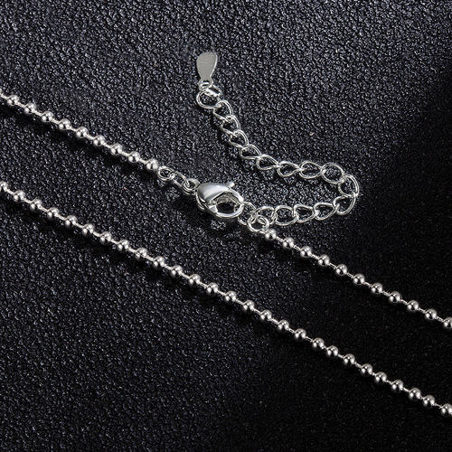 Personalized fashionable silver-plated Korean version pearl chain round clavicle chain girls necklace accessories wholesale