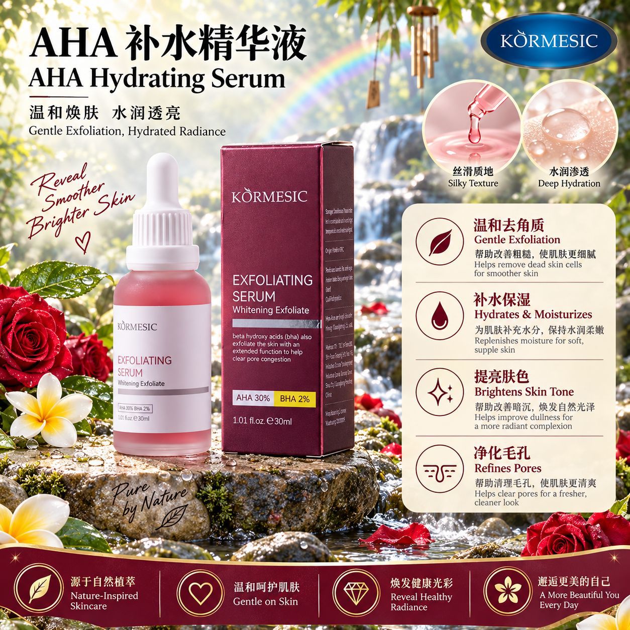 Suero Facial Hidratante Hidratante, Humectante para Cuidado Facial image 3