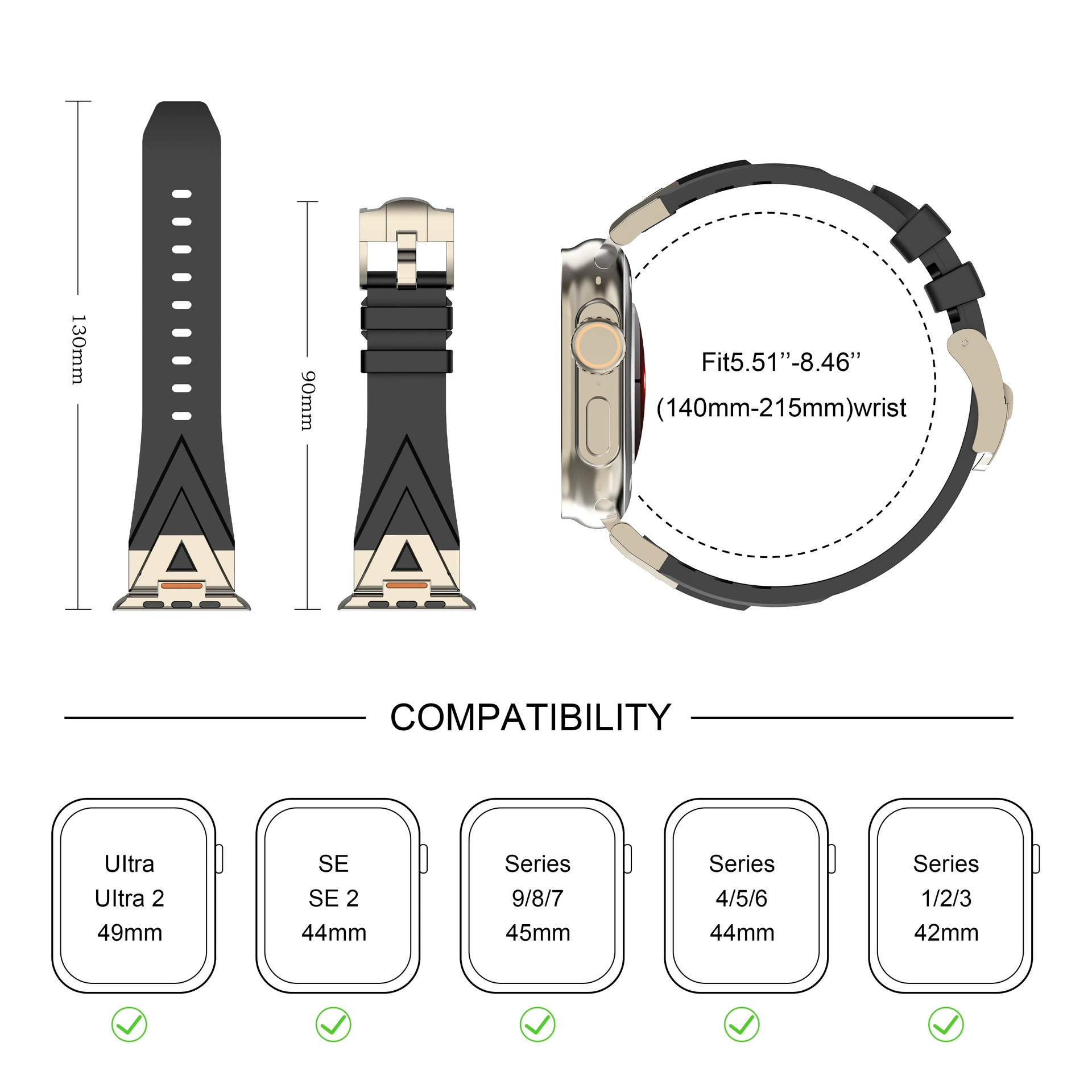 Applicable iwatch strap 10th generation universal apple strap applewatch commander metal silicone strap