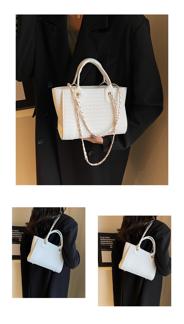 Women's Small Chain Shoulder Bag Quilted Square Handbag Elegant_voghion.com