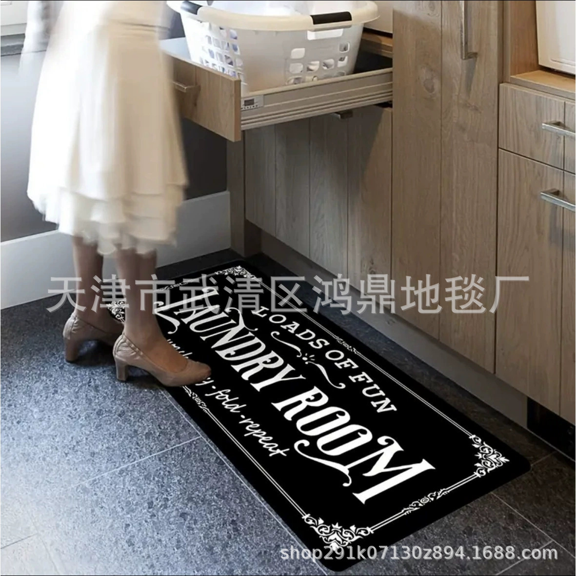 Wholesale cross-border temu Amazon washing machine cover mat diatom mud absorbent non-slip toilet carpet floor mat