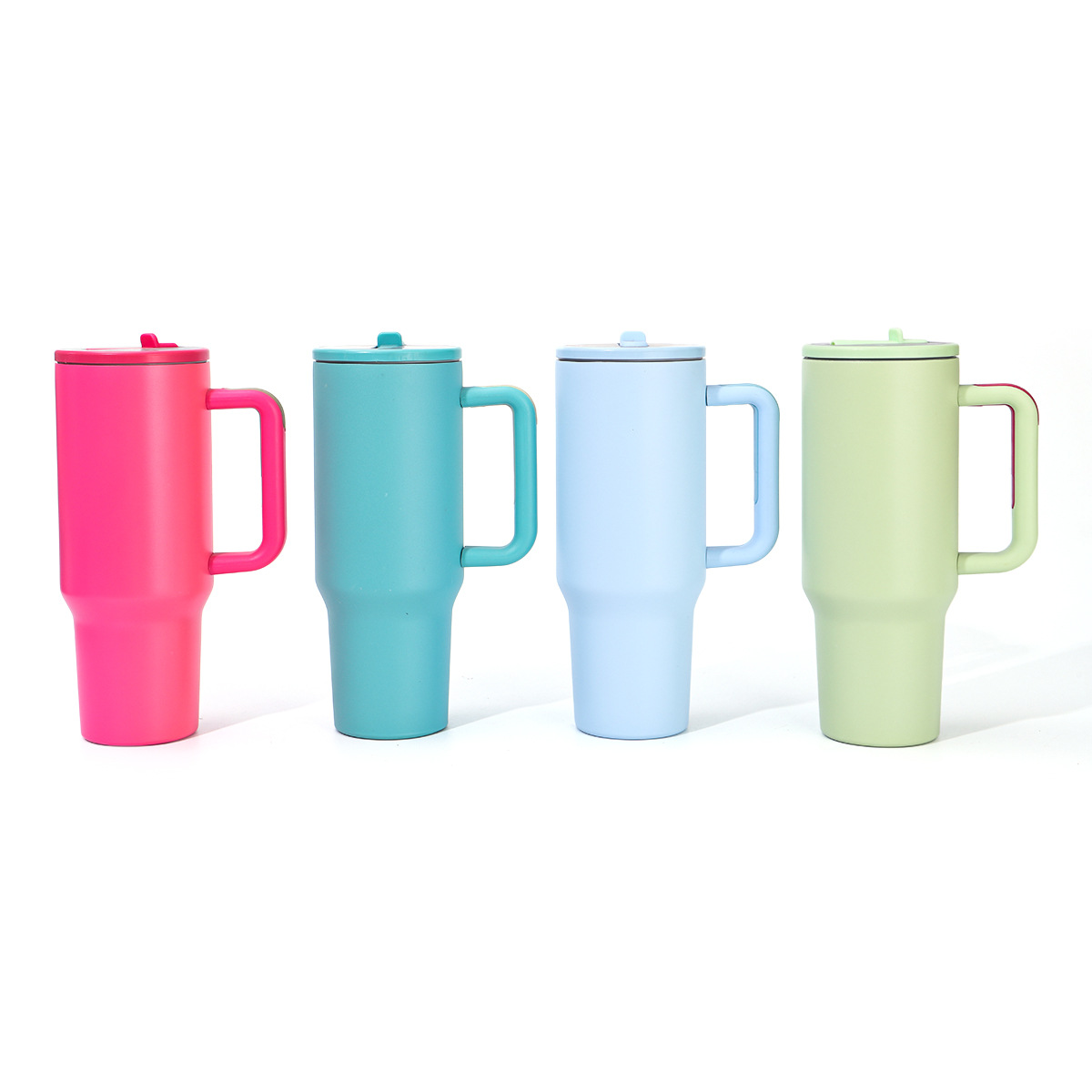 Moda de alto valor de la cara de cuatro generaciones 40oz taza de automóvil taza de aislamiento de acero inoxidable taza de hielo portátil de gran capacidad de paja