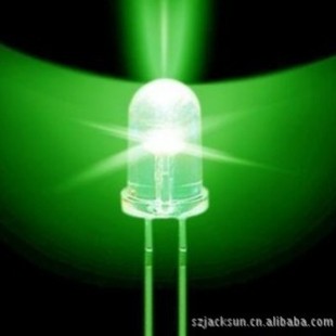 Supply 5mm green blue two-color LED, co-positive/co-negative transparent two-color LED