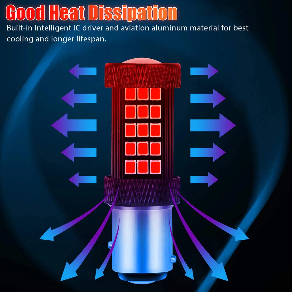 Lámpara de freno del automóvil LED lámpara de niebla trasera transformación de luz roja luz trasera de alta intensidad T20 1157 1156