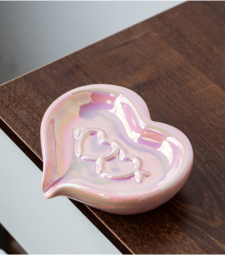 50 Quantity ceramics Material Simple Style Classic Style Heart Shape Ceramics Soap Dish