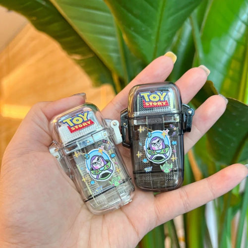 Buzz Lightyear Pink Flame Lighter Necklace Windproof Cute Cartoon Girl Gift for Boyfriend Creative Wholesale