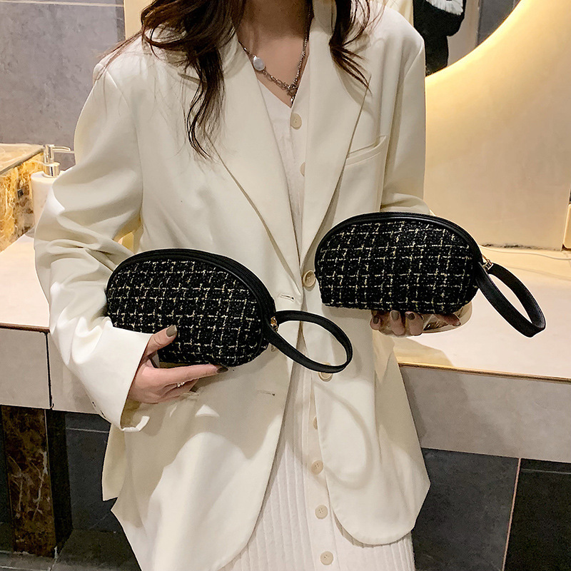 小香風化粧バッグネット赤手化粧バッグ大容量化粧品収納バッグ超火貝殻バッグ洗面バッグ|undefined
