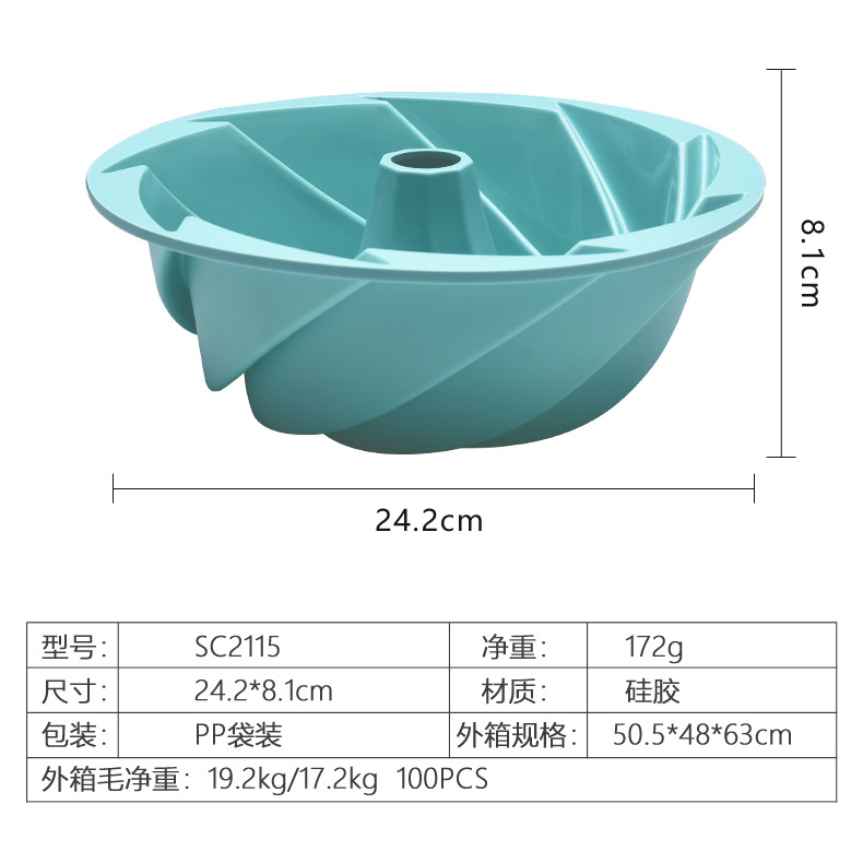 Transfronteriza molde de la torta de silicona para hornear suministros para hornear bandeja de alta temperatura resistente antiadherente DIY herramientas de cocina para el hogar de grado alimenticio