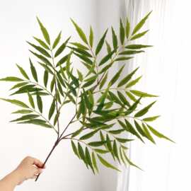 仿真黄天竺假树枝十大功劳叶子手感绿植园林造景插花装饰落地盆栽