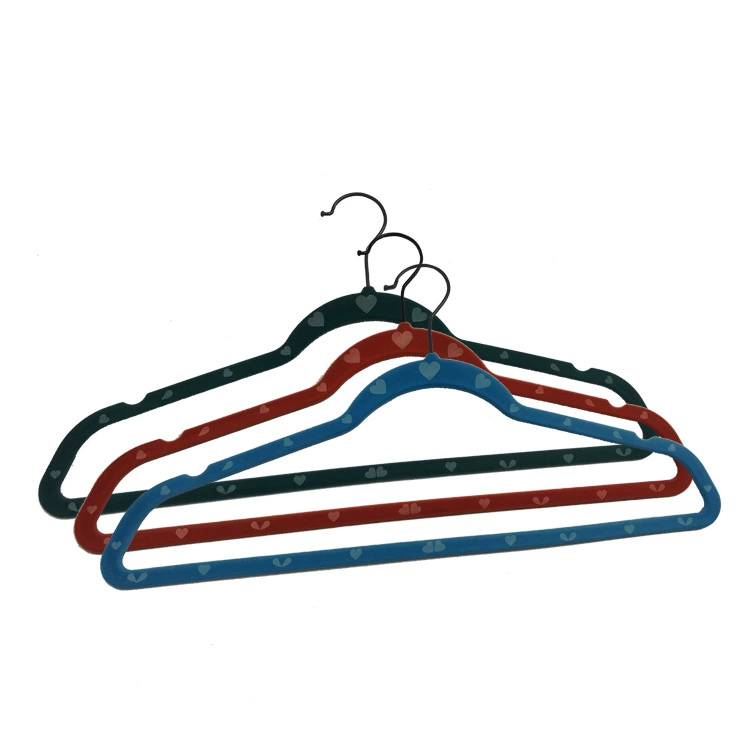Внешняя торговля Бесследная Бытовая Нескользящая Флокированная вешалка Пластиковая Подставка для одежды Вешалка для одежды на заказ Многофункциональная вешалка для брюк