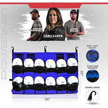 厂家悬挂式头盔收纳袋 棒球垒球队可容纳12个头盔带搭扣挂包卷袋