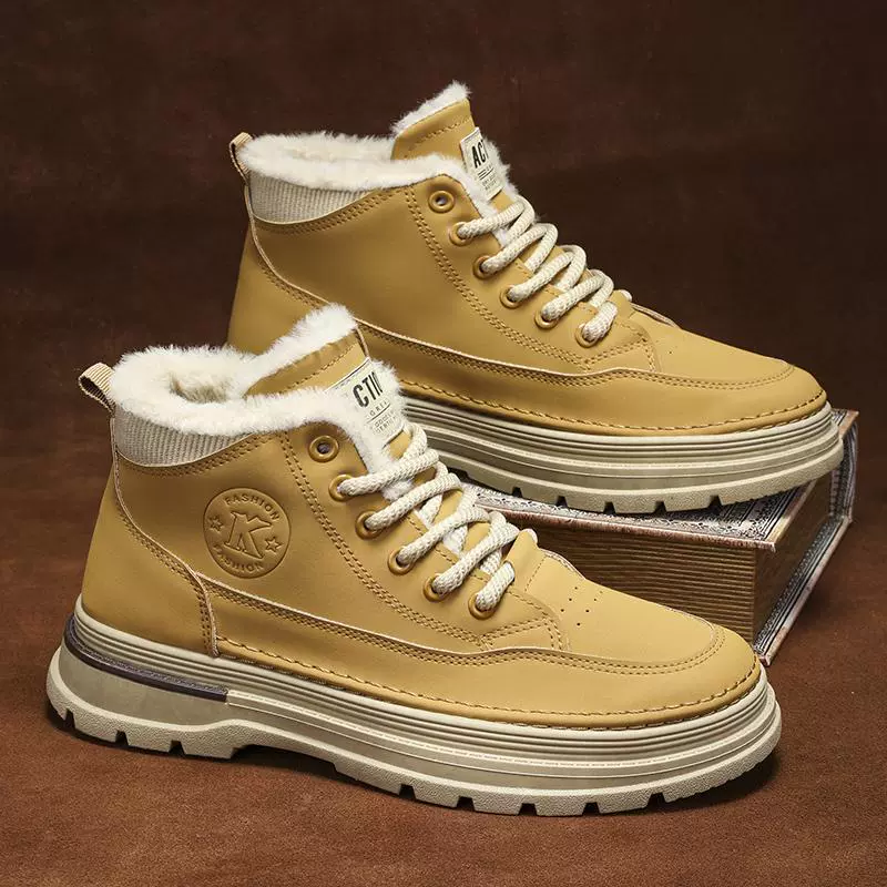 Высокие ботинки Martin сапоги мужской 2024 новый отдых на открытом воздухе спортивная обувь прилив плюс бархатная теплая хлопковая обувь мужские ботинки ревеня