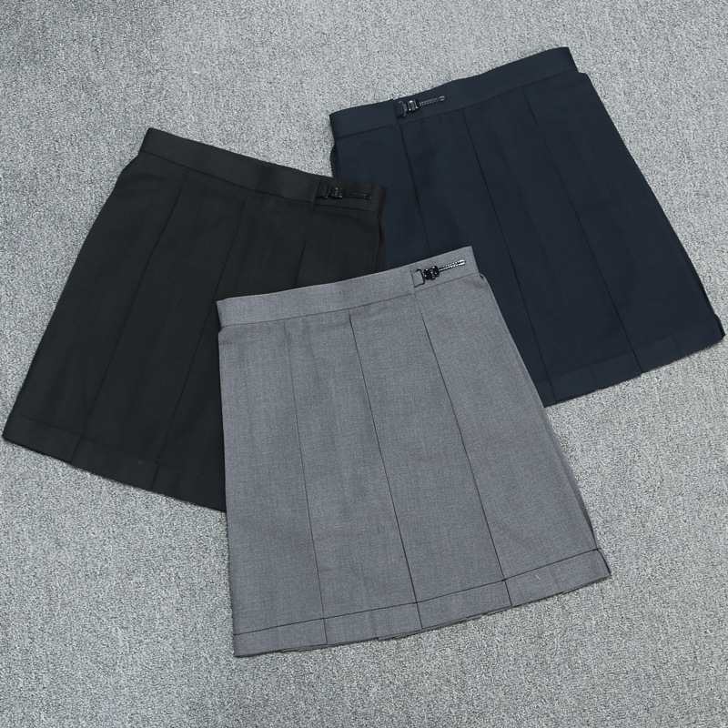 2022JK uniform eight box pleated jk skirt academic style gray black skirt cyanotic blue skirt student skirt