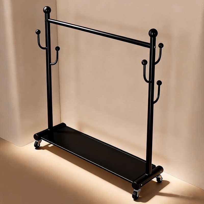 Freestanding Indoor Thickened Clothes Rack for Bedroom Balcony Coat Rack, a Magical Tool for Placing Clothes at the End of the Bed at Night