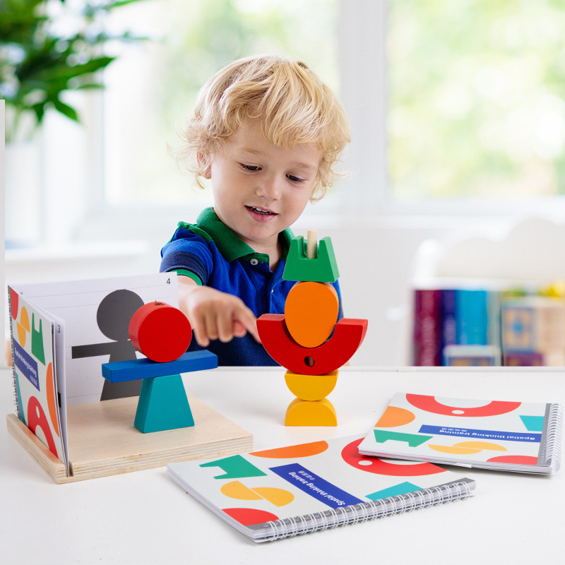 Perspectiva de proyección tridimensional para niños 3D bloques de construcción de espacio entrenamiento de pensamiento lógico matemáticas juguetes educativos