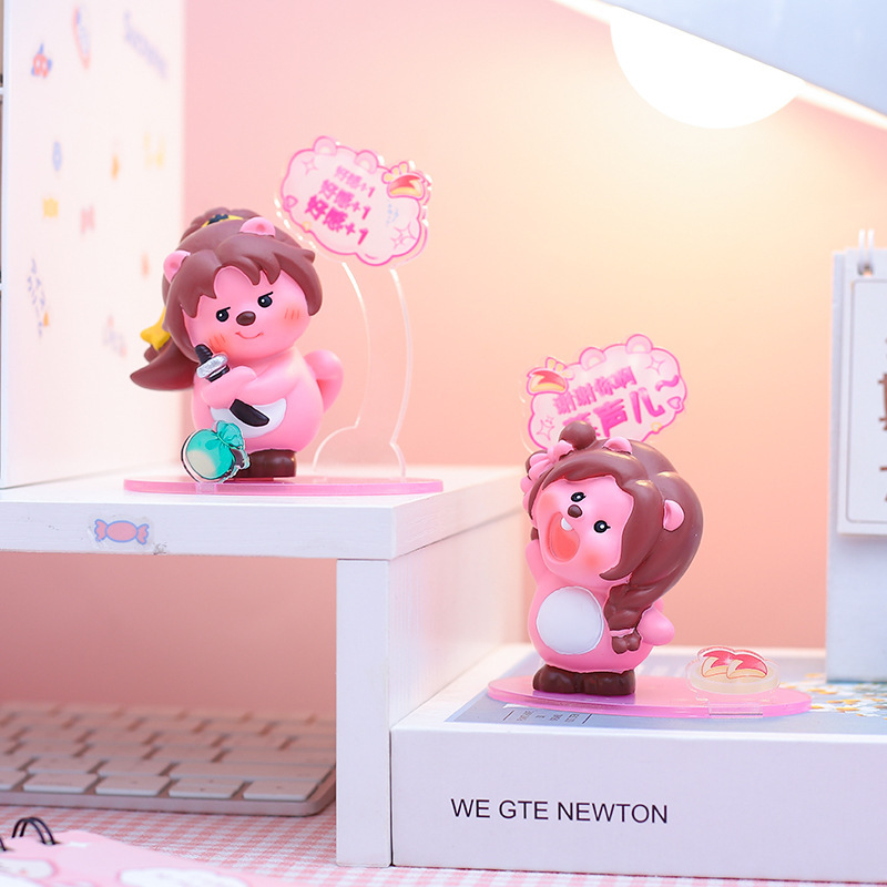 Tiktok Hot Sale Goodwill +1 Small Ornament Cute Ruby Girl Gift Desktop Decoration Factory Direct Sales Dropshipping