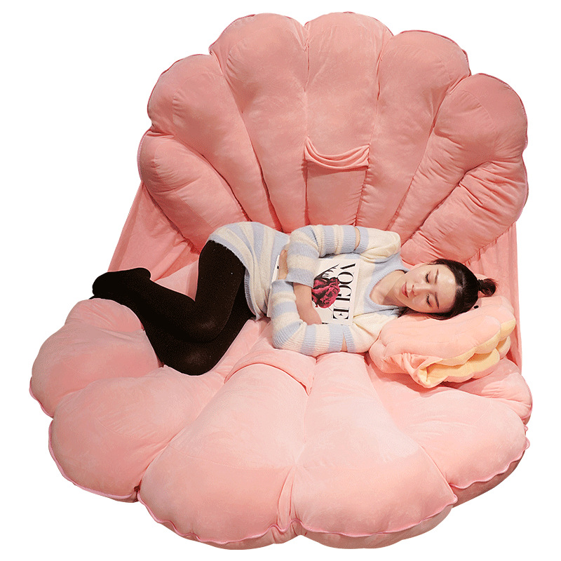 Concha creativa almohada concha de almeja de peluche de juguete de gran tamaño Shell muñeca divertido mejillón cojín perezoso sofá saco de dormir