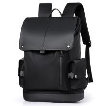 背包双肩包男款大容量商务休闲双肩背包高颜值翻盖设计男士背包