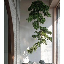新款倒挂垂吊松悬挂仿真迎客松 悬挂式仿真植物橱窗茶室玄关造景