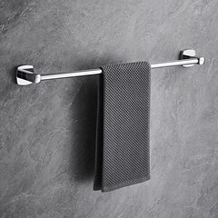 全銅毛巾架單杆免打孔浴室衛生間壁掛式收納掛杆架浴巾置物毛巾杆