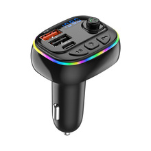 车载FM发射器蓝牙V5.4来电免提通话音乐播放5V3A双USB车充TYPE-C