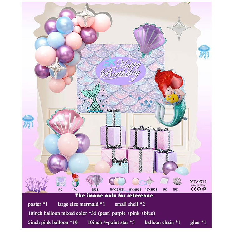 Fiesta de cumpleaños redonda escena diseño decorativo globo traje de juguete para niños globo de aluminio letras y números