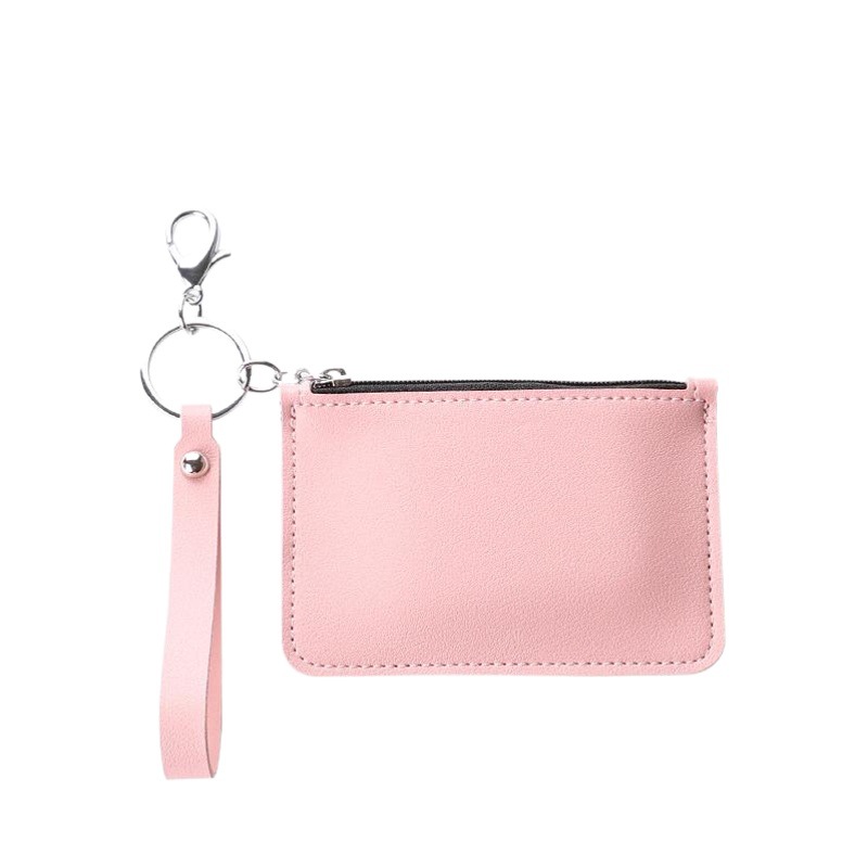 2024 Hot New PU Card Bag Multi-Card ID Card Bag Card Case Zipper Change Card Bag Lanyard Card Case Wholesale