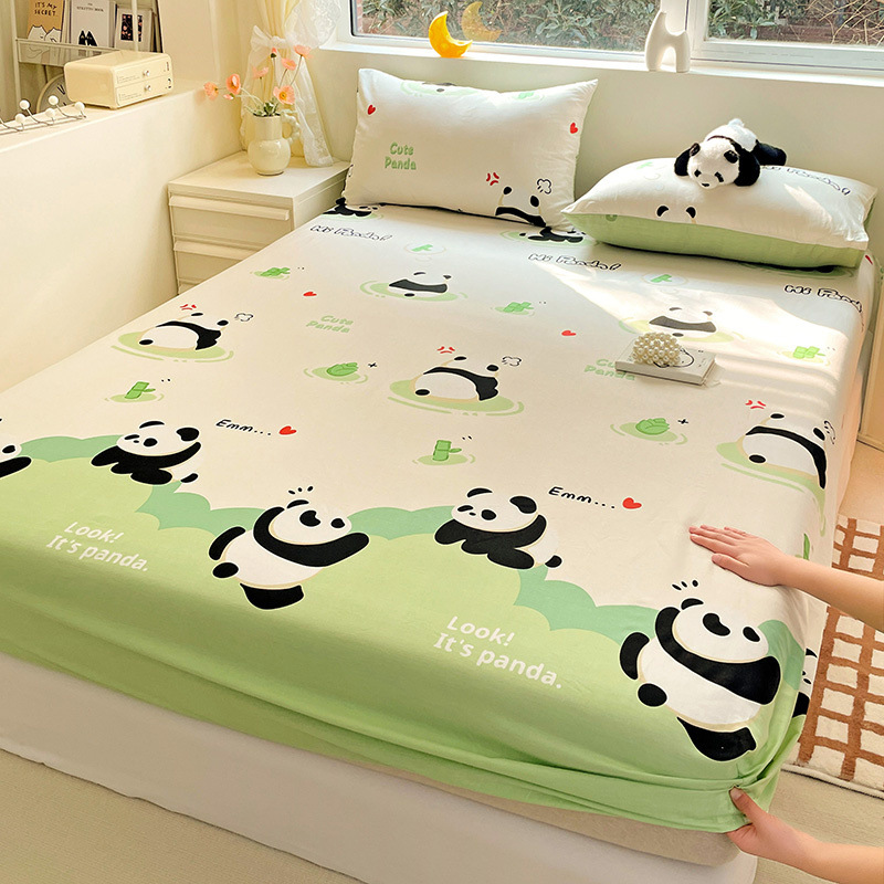 Nuevo estilo de sábana de algodón de una sola pieza de algodón colchón protector funda de cama sábana funda de cama de tres piezas verano 2024 nuevo estilo